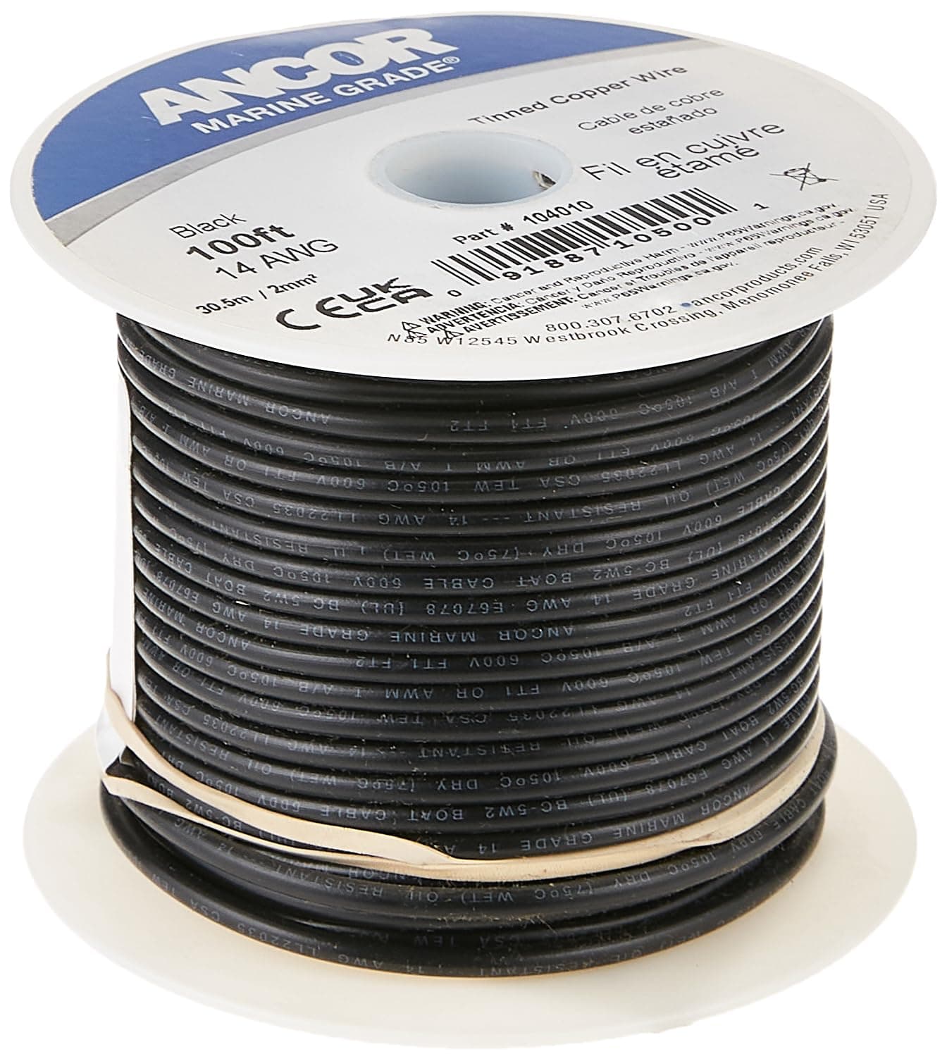 Black 14 AWG Primary Wire - 100'