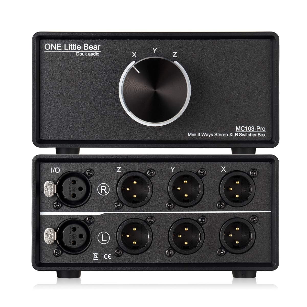 Douk Audio Nobsound 1-IN-3-OUT XLR Switch ; Balanced Converter ; 3-Way Stereo Passive Selector Switcher (MC103 Pro 3-Out)