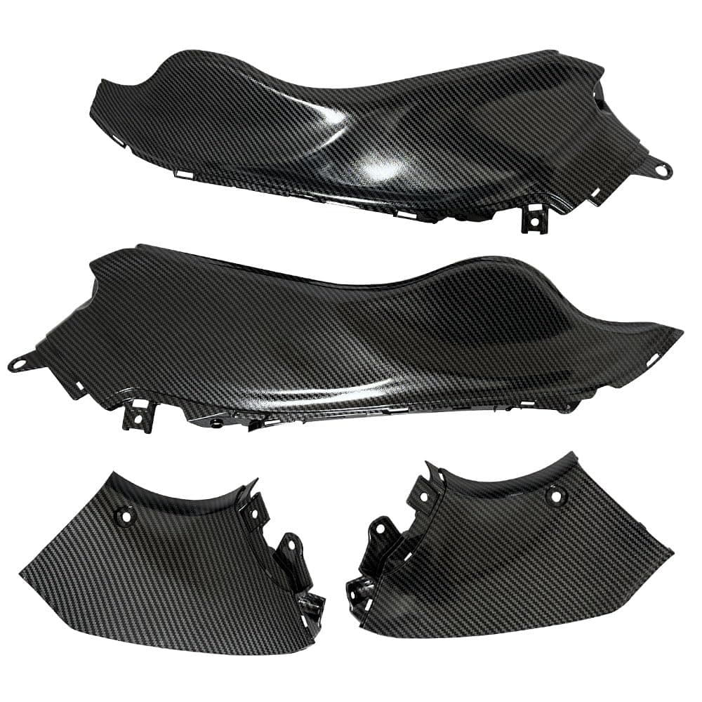 Carbon Fiber Look Frame Front Side Cover Infill Panel Trims Fairing Cowl Compatible with Suzuki GSXR1300 Hayabusa 2008-2020, RTF34F, Black