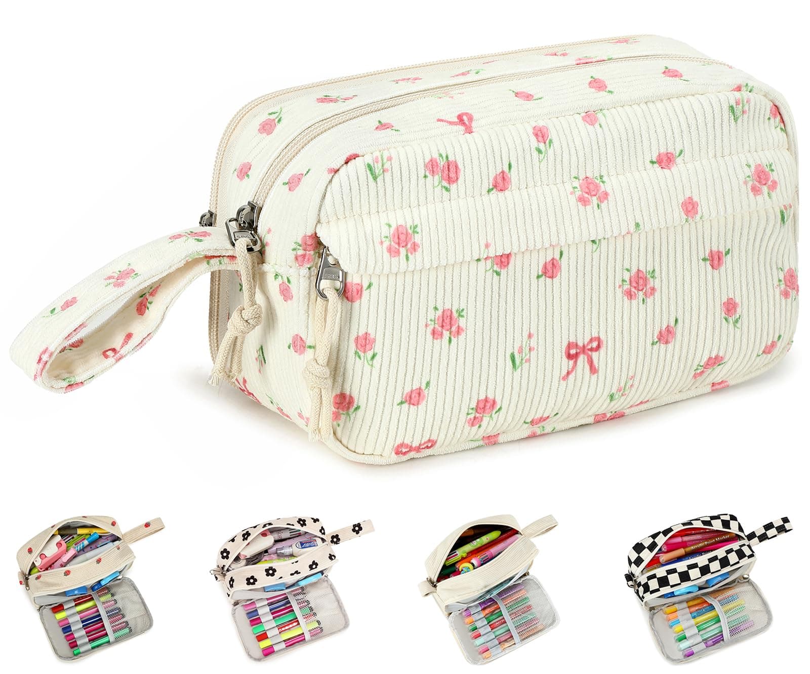 Bluboon Big Capacity Pencil Case Pencil Pouch Pen Case School Supplies Cute Pencil Box Pencil Bag for Teen Girls Boys Women Man