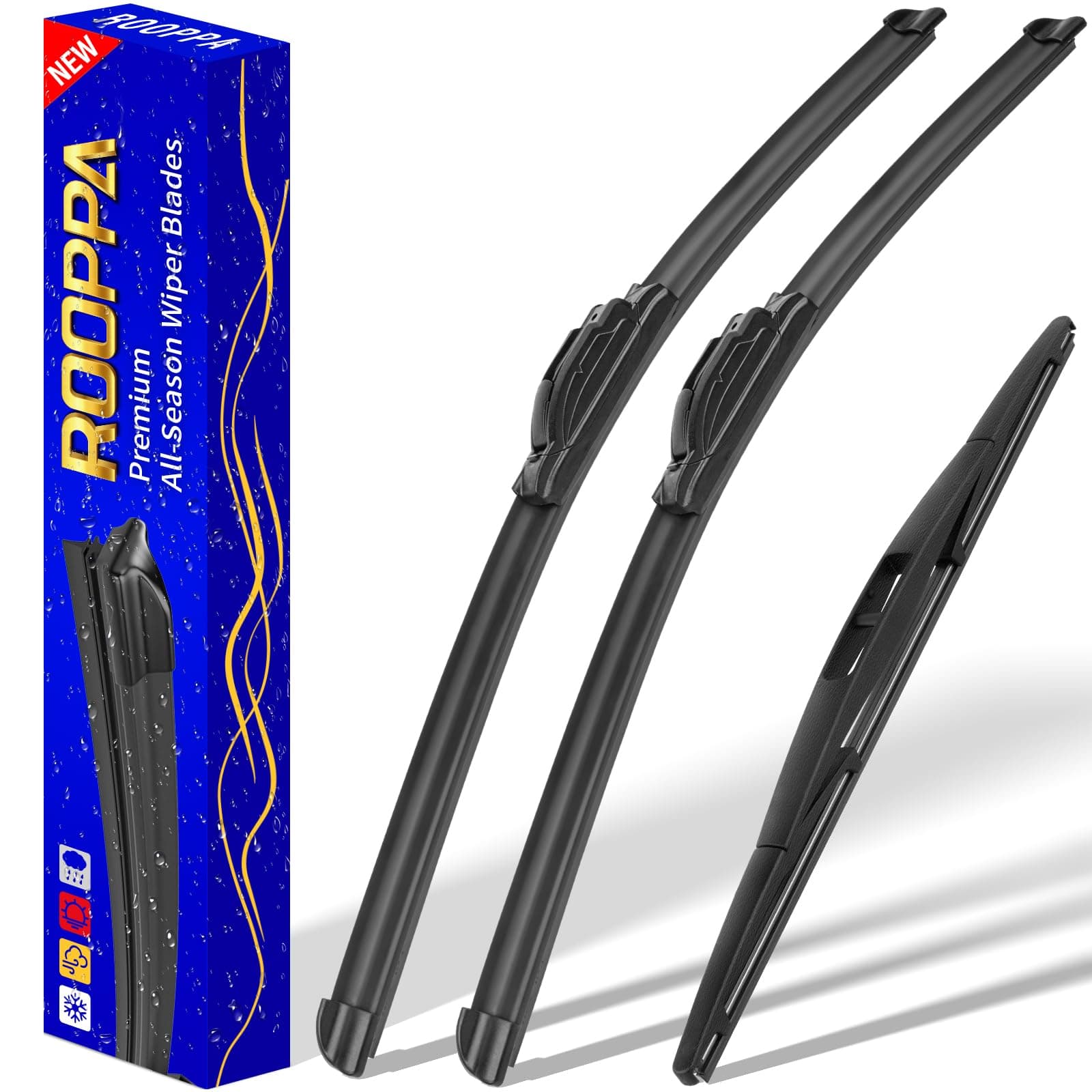 3 wipers Replacement for 2012-2018 Subaru Forester/2015-2019 Subaru Outback, Windshield Wiper Blades Original Equipment Replacement - 26"/17"/14" (Set of 3) U/J HOOK