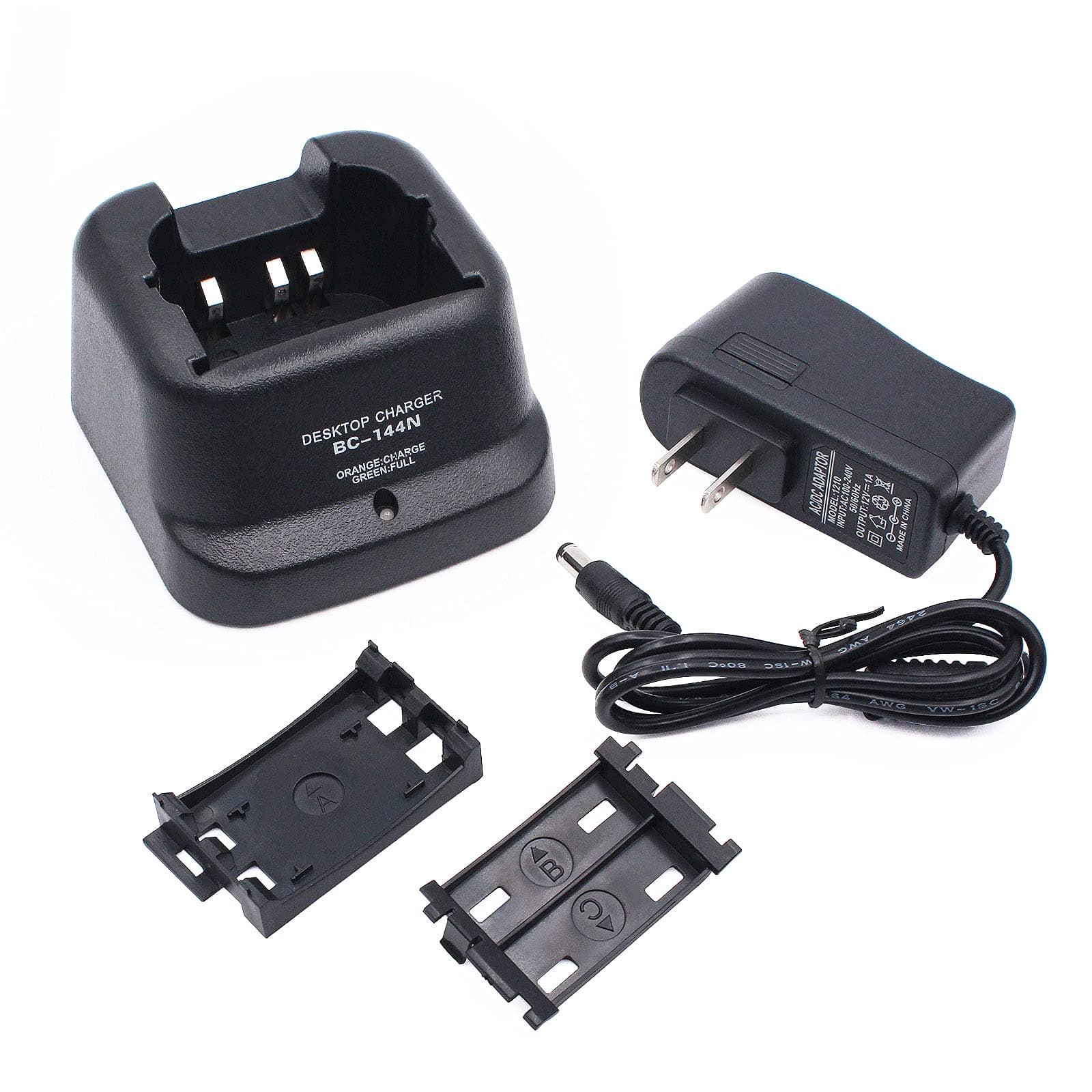 Replace BC-144N Rapid Charger for ICOM IC-A6 IC-A24 IC-F3GT IC-F4GT IC-F30GT IC-F40GT IC-F11 IC-F21 IC-V8 IC-V82 IC-U82 Radio BP-209N BP-210N BP-222N