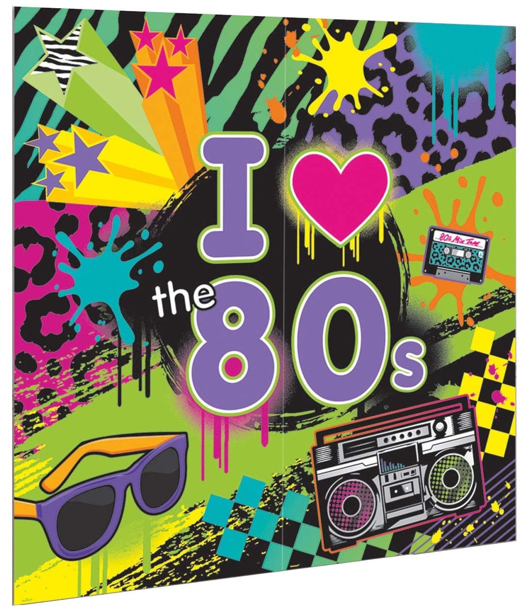 amscan 80's Party Scene Setters Wall Decorating Kit, 65" x 32 1/2"