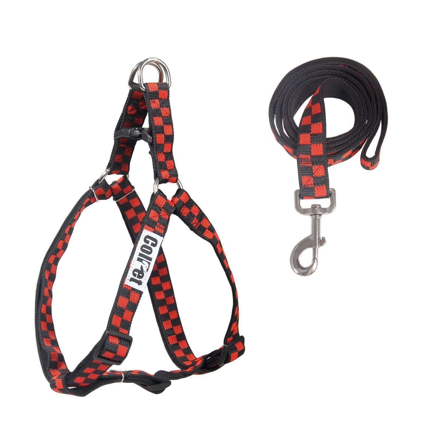 Colpet Dog Leash Harness with Diving Material, Adjustable and Durable for Training Walking Running, Best for Medium Dog, Red