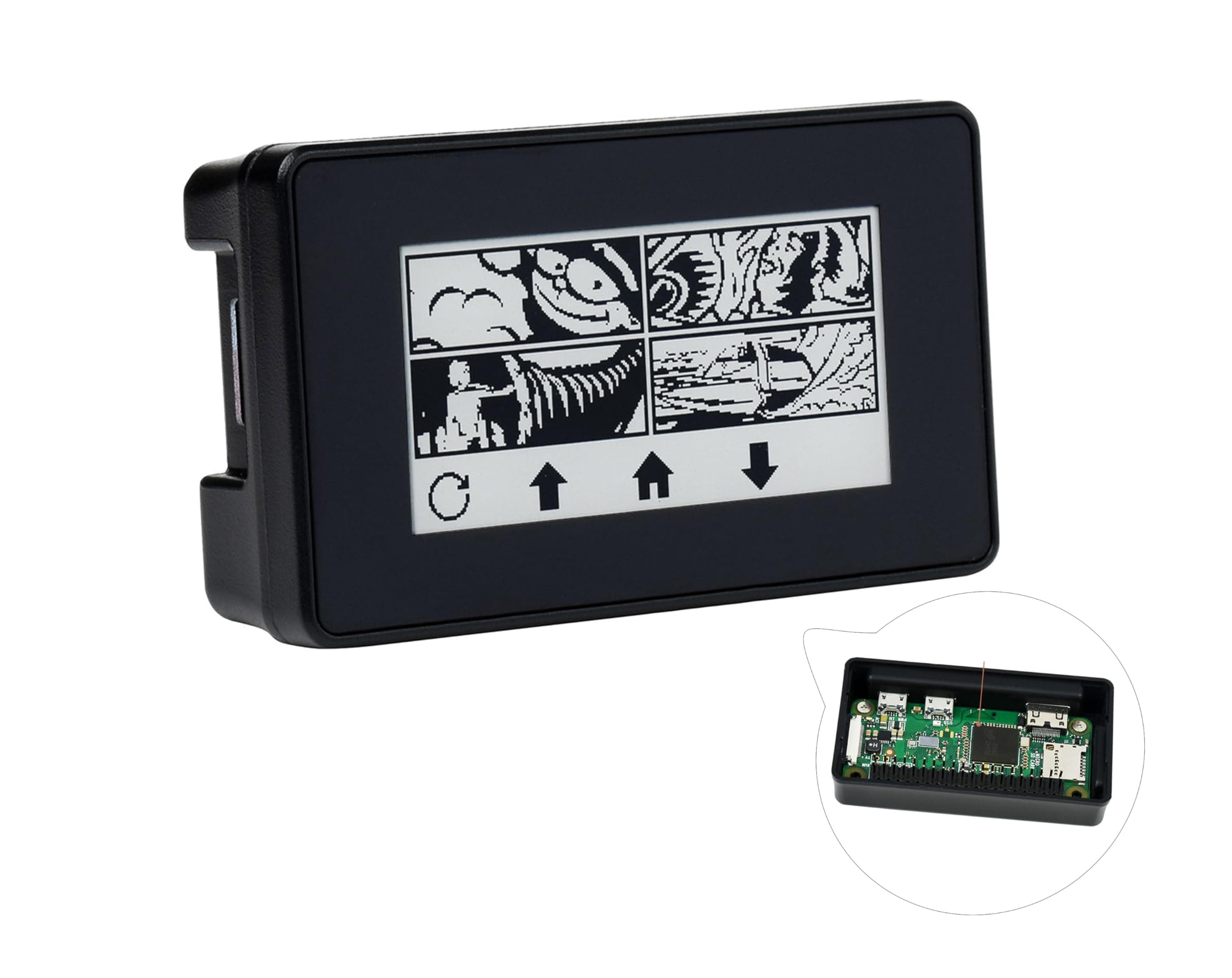Waveshare 2.13Inch Touch E-Paper Display With Abs Case For Raspberry Pi Zero 2 W/Raspberry Zero/Pi W/Pi Wh, 250X122 Pixels E-Ink, Paper-Like Effect Support Partial Refresh