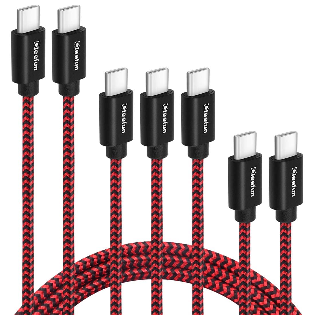 CLEEFUN [7-Pack] USB A to USB C Fast Charging Cable Compatible with Galaxy S10e, S10 S10+ 5G Plus