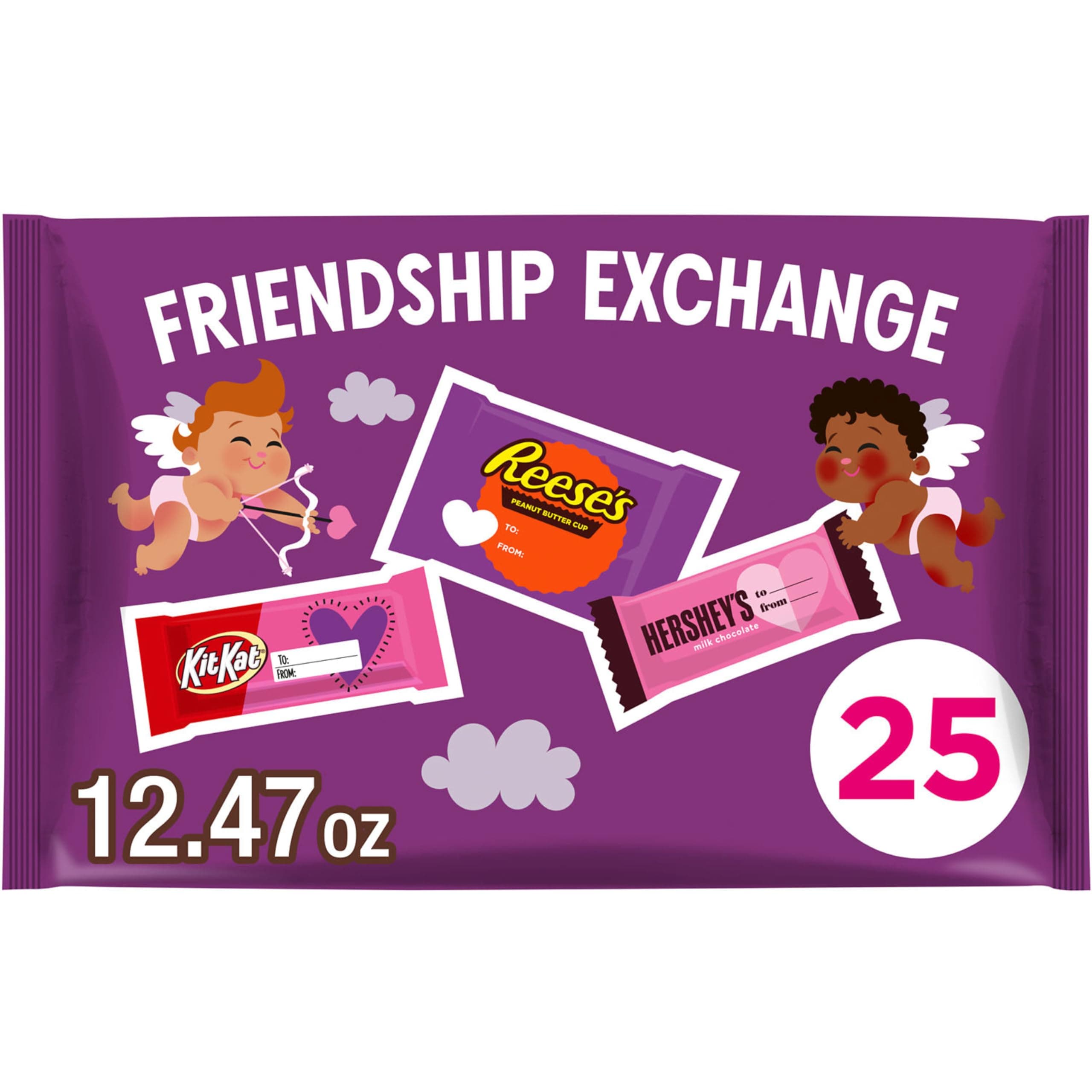 KIT KAT and REESE'S Assorted Chocolate Snack Size, Valentine's Candy Bag, 12.47 oz (25 Pieces)