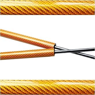 Hood Struts Compatible With Toyota Innova Zenix 3rd AG10 2023 2024 2025 Bonnet Modify Gas Spring Lift Support Shock Absorber Damper Prop Rod(Orange carbon fiber)