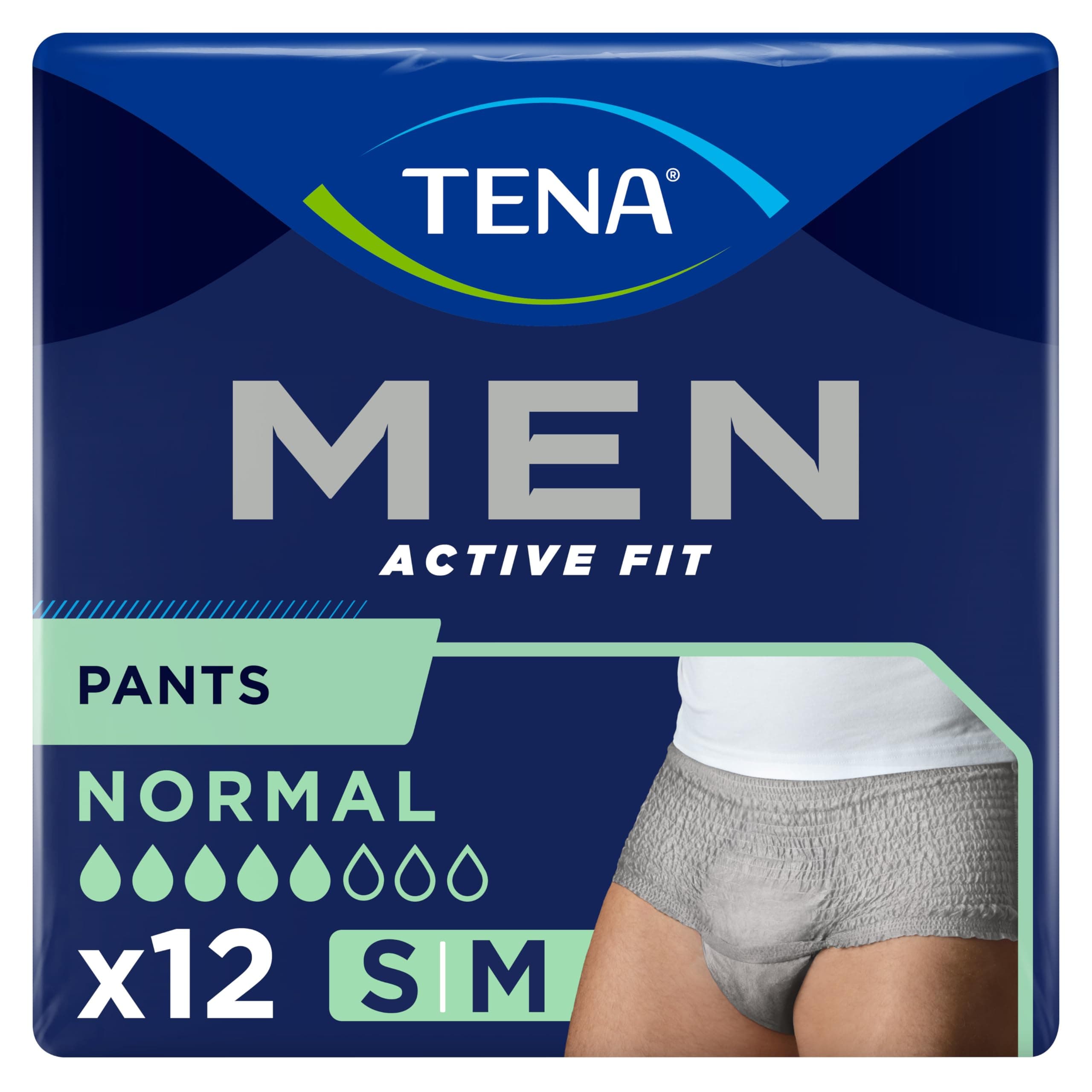 Tena - Tena Men Active Fit Normal (Small/Medium) Pants - 12 Pieces