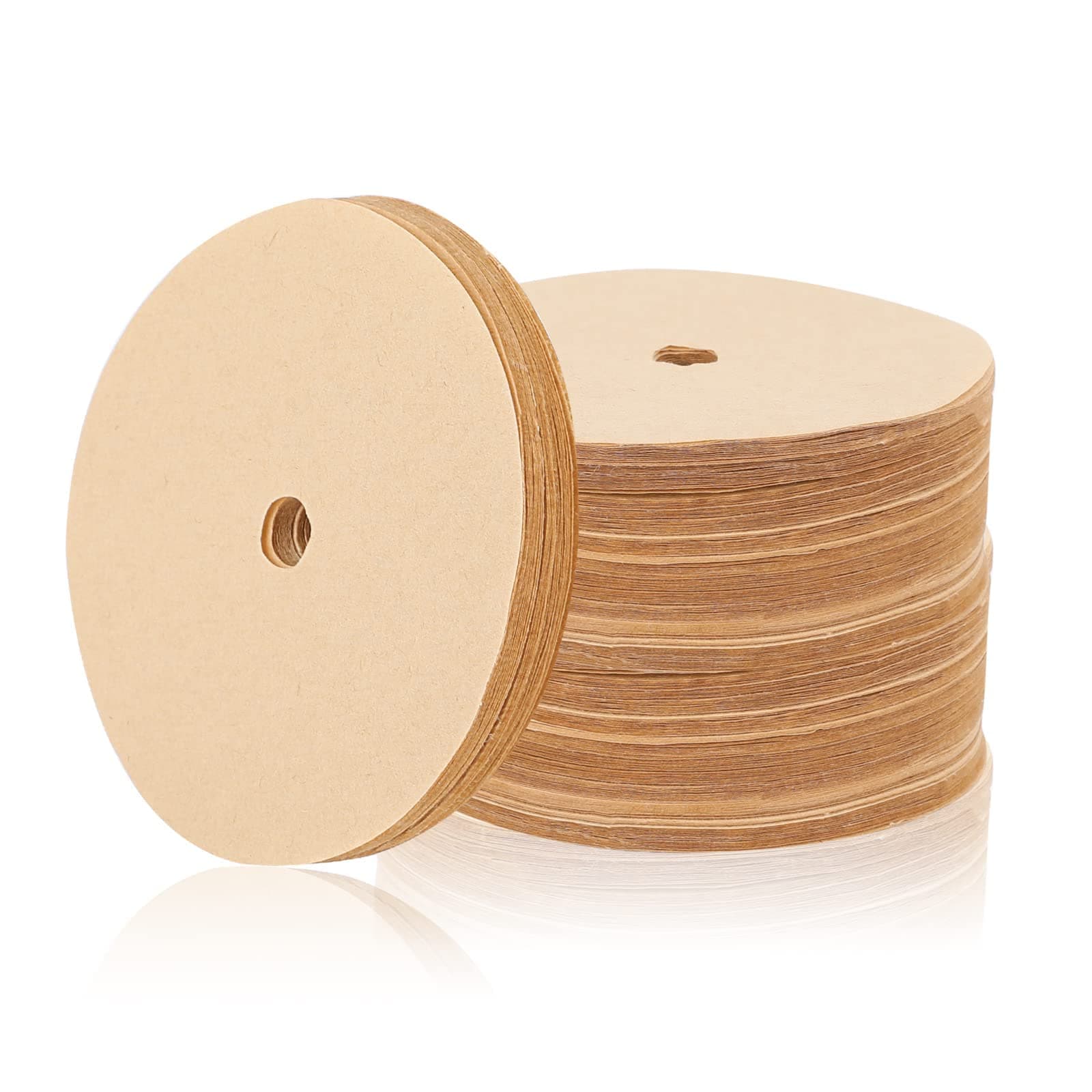 MAKINGTEC 200Pcs Disposable Coffee Paper Filter Unbleached Percolator Coffee Filters, 3.75In Disposable Coffee Paper Filter, Disc Coffee Filters for Bozeman Percolator (Brown)