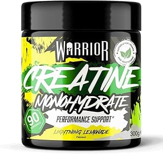 Creatine Monohydrate Powder 300g (90 Servings) – Pure Micronised Creatine Powder Supplement for Men & Women, Pre & Post Workout Strength, Muscle Growth & Recovery, Vegan – Lightning Lemonade