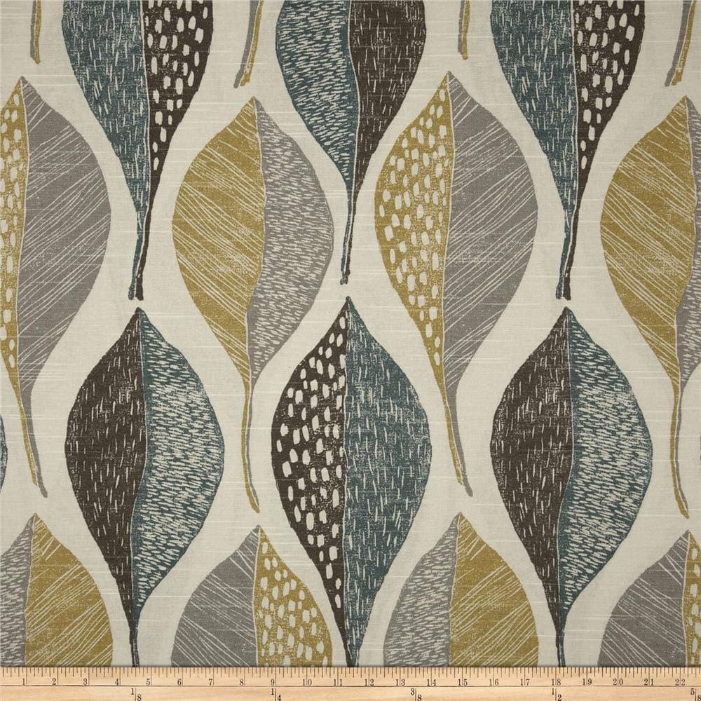 Robert Allen Home Woodblock Leaf, Rain