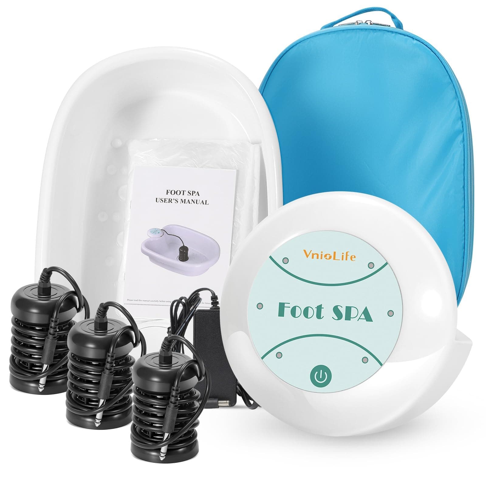 Ionic Foot Bath Detox Machine for Home Use - Spa Cleanse Ion Beauty Care With 100 Liners and Bag
