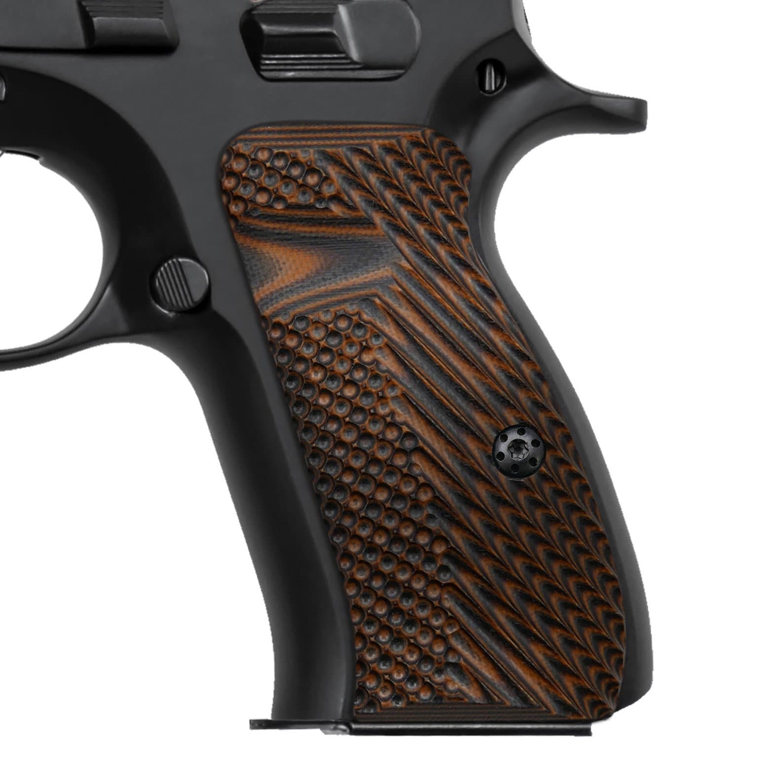 Cool Hand G10 Grips for CZ 75/85 Compact, P-01, P100, C100, T100, PCR, CZ 75 D, Gun Grips Screws Included, Palm Swell Back Style, Mag Release, OPS Texture