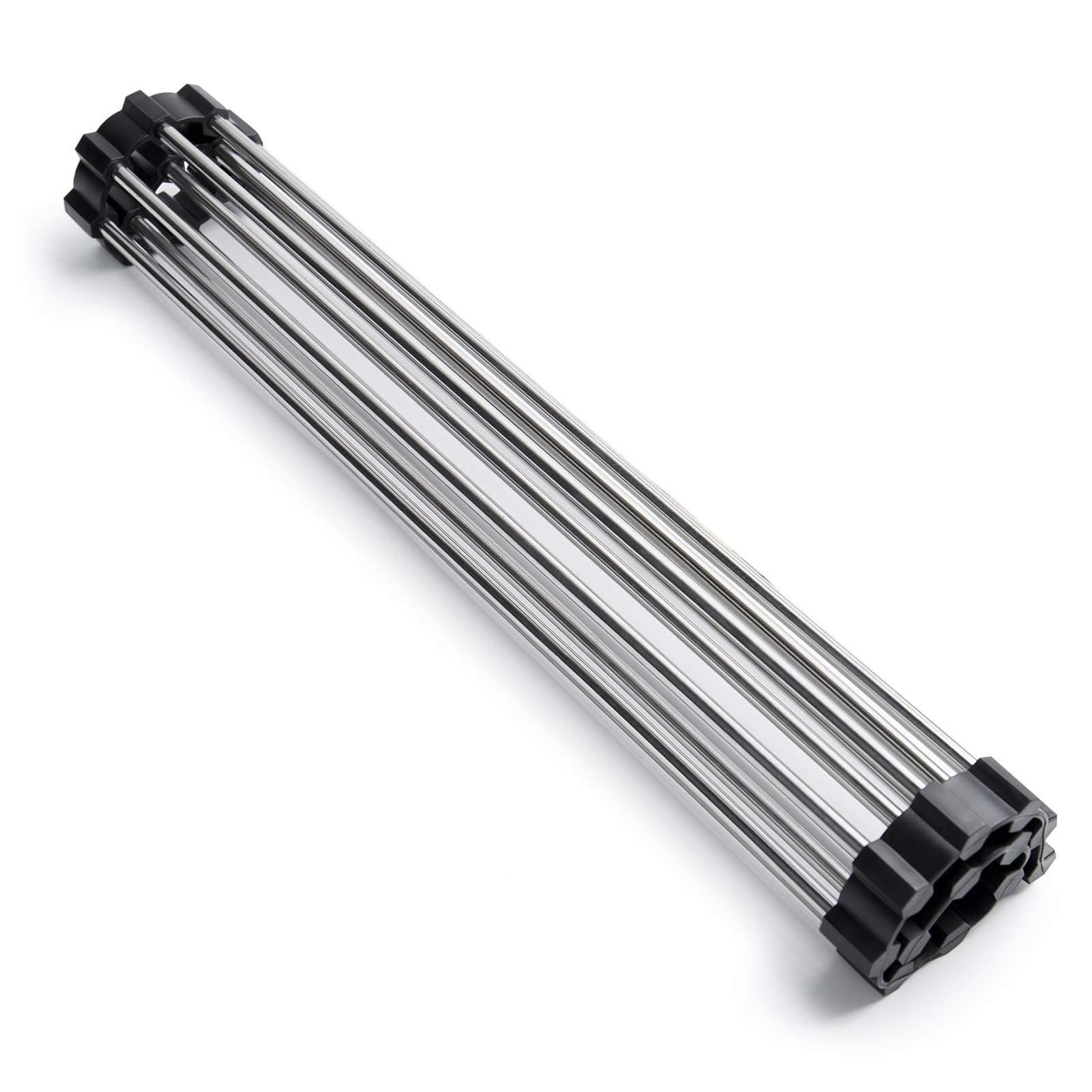 Roll up Dish Drying Rack 17 inches x 13.5 inches, 304 Stainless Steel Over The Sink Dish Drying Rack, Foldable, Rollable and Easy to Store, Black