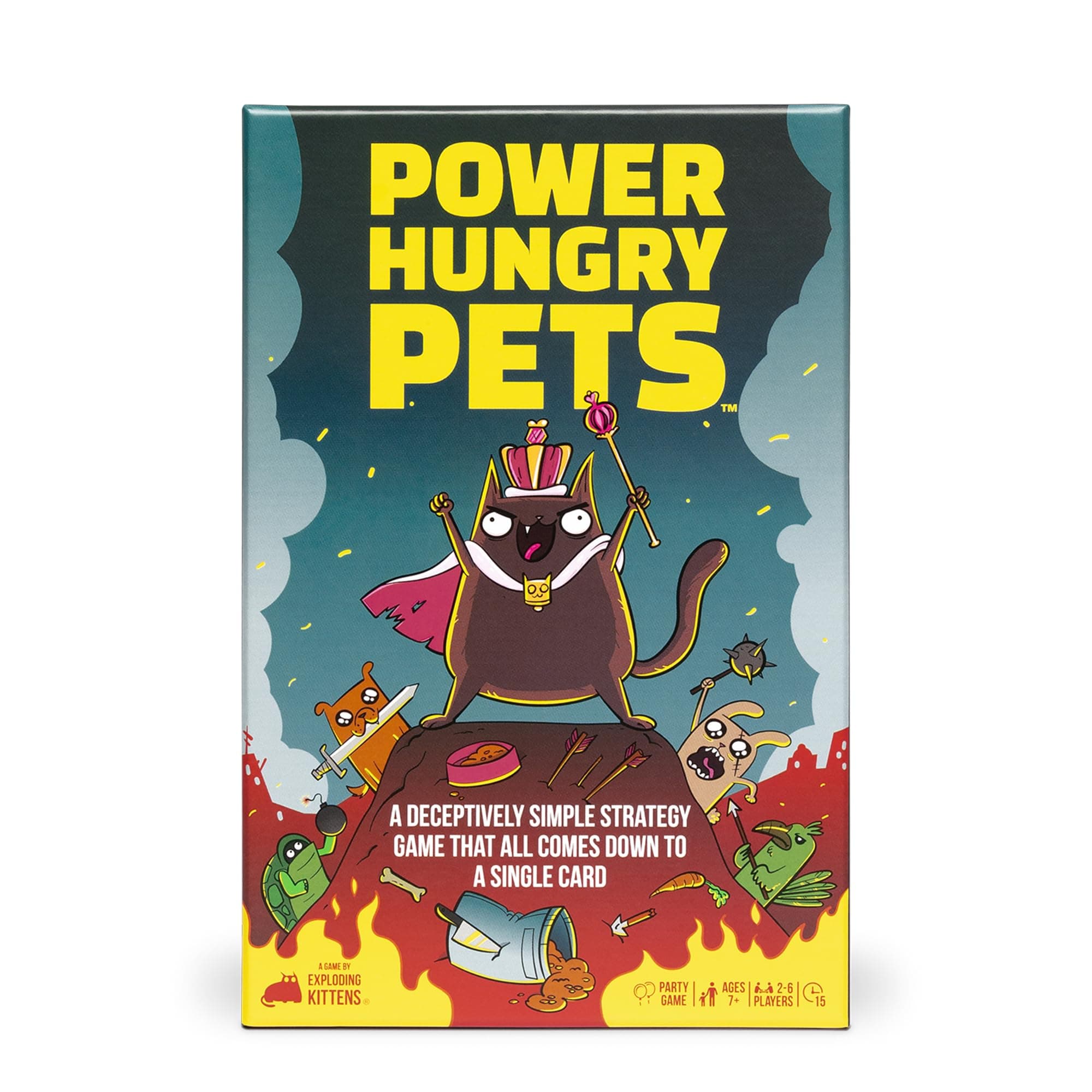 Exploding Kittens - Power Hungry Pets - 2-6 Players - Ages 7+ - 15 Minutes to Play - Strategic and Simple Card Game - Ideal for Party, Family Game Night, Kids and Adults