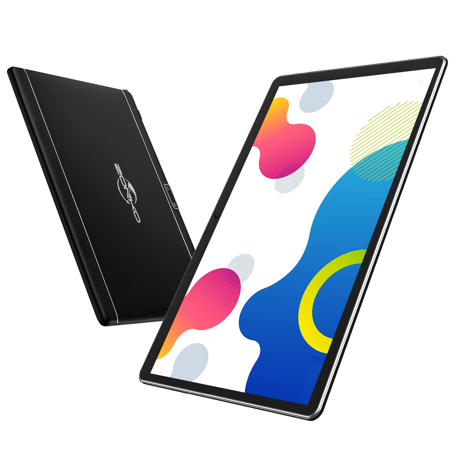 Tablet 10.1 inch Android Tablet with 2GB+32GB, 3G Phone Tablets & Dual Sim Card & 2MP+ 5MP Dual Camera, Quad Core Processor, 1280x800 IPS HD Display,GPS, FM (Black)
