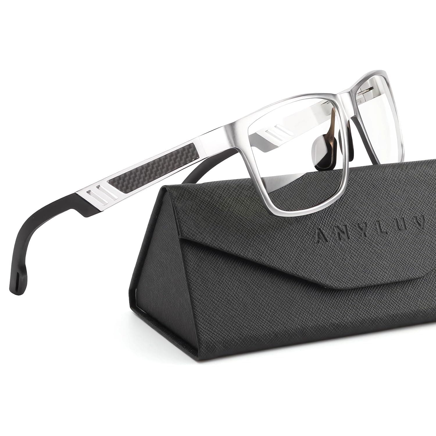 Blue Light Blocking Glasses Men Computer Gaming Glasses Lightweight Al-Mg Metal Anti Eyestrain Eye Protection