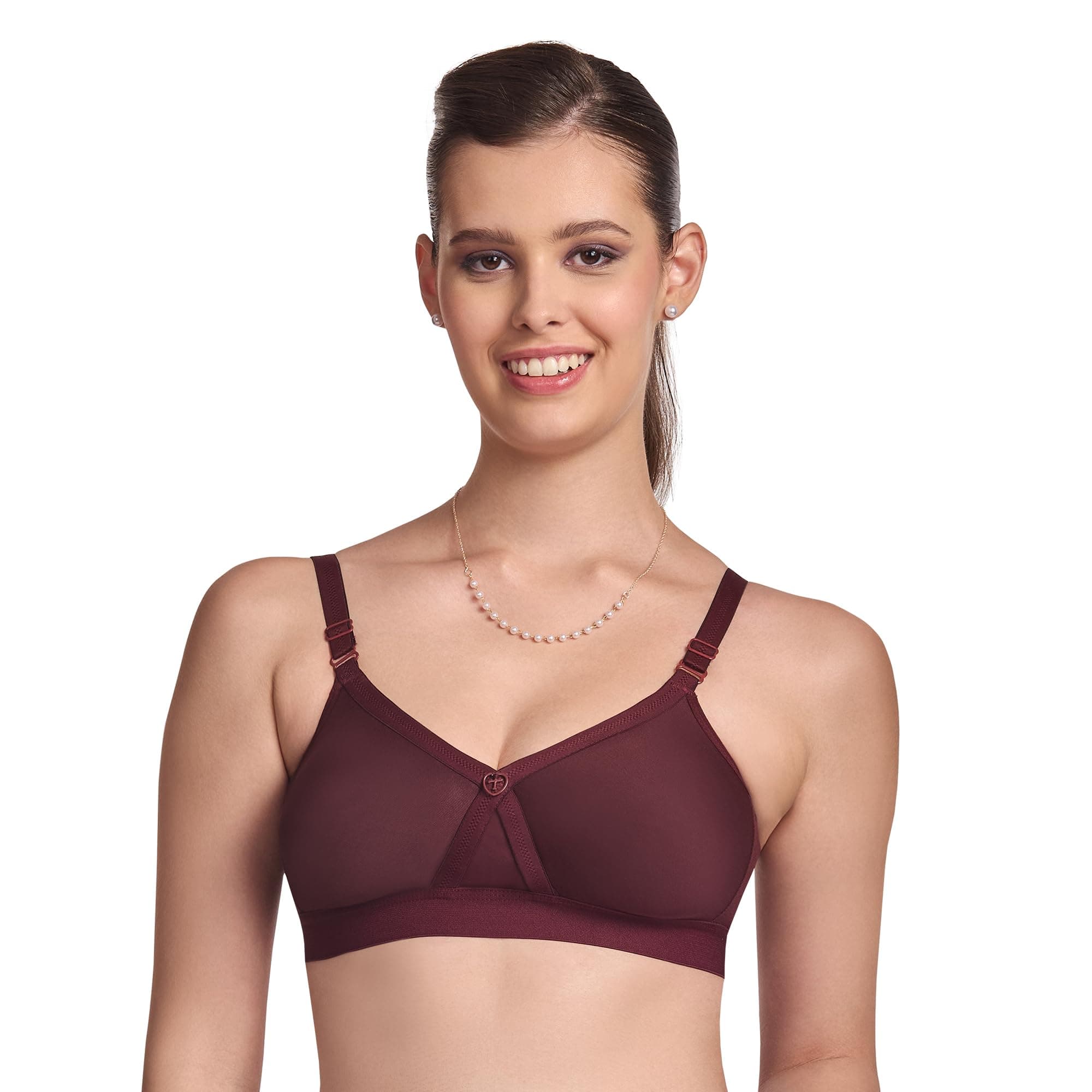 - Women's Cotton Solid Regular Fit Bra
