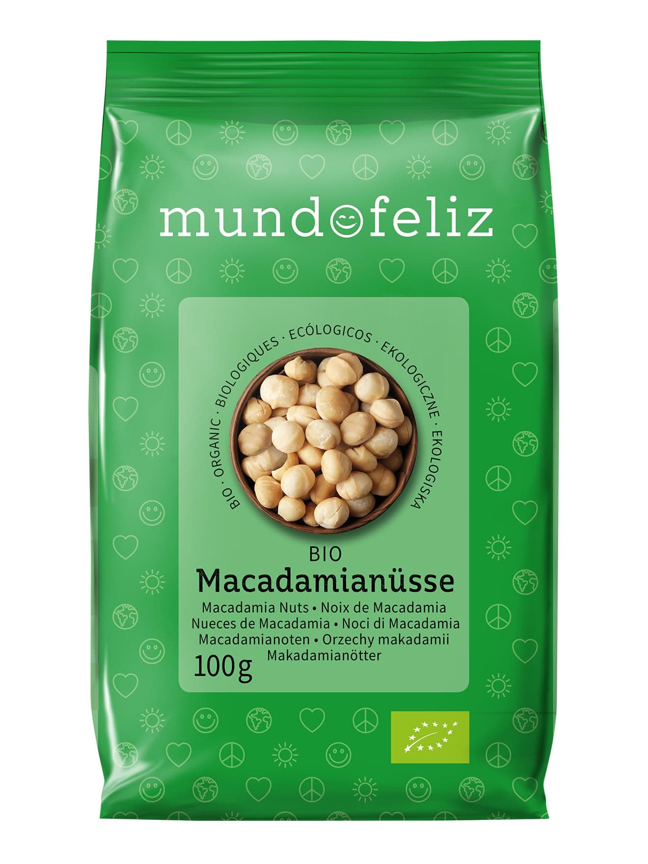Organic Raw Macadamia Nuts 5 x 100 g
