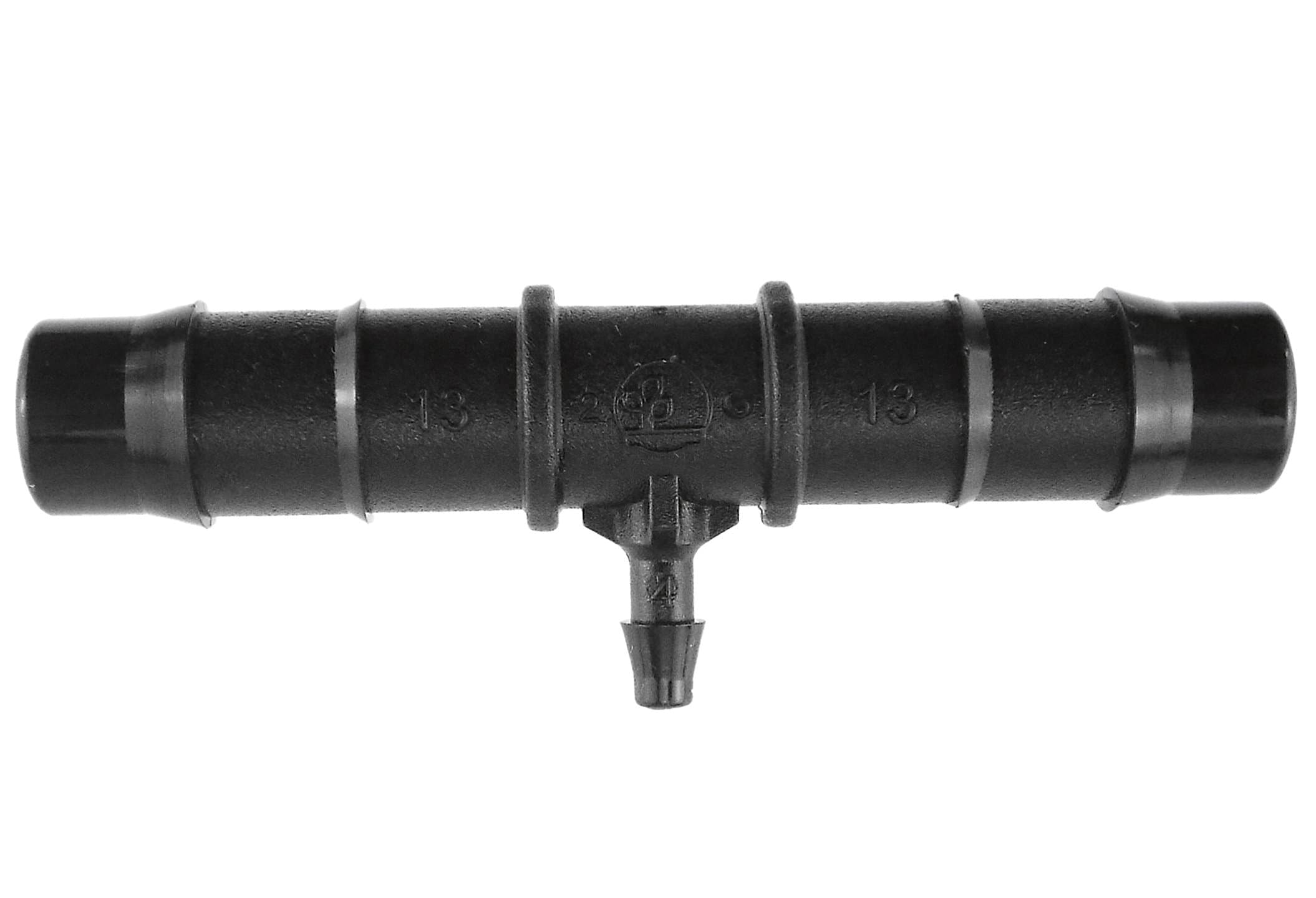 Barbed Micro Irrigation Pipe reducing tee 16mm(od) to 4mm (od) (Pack of 5)