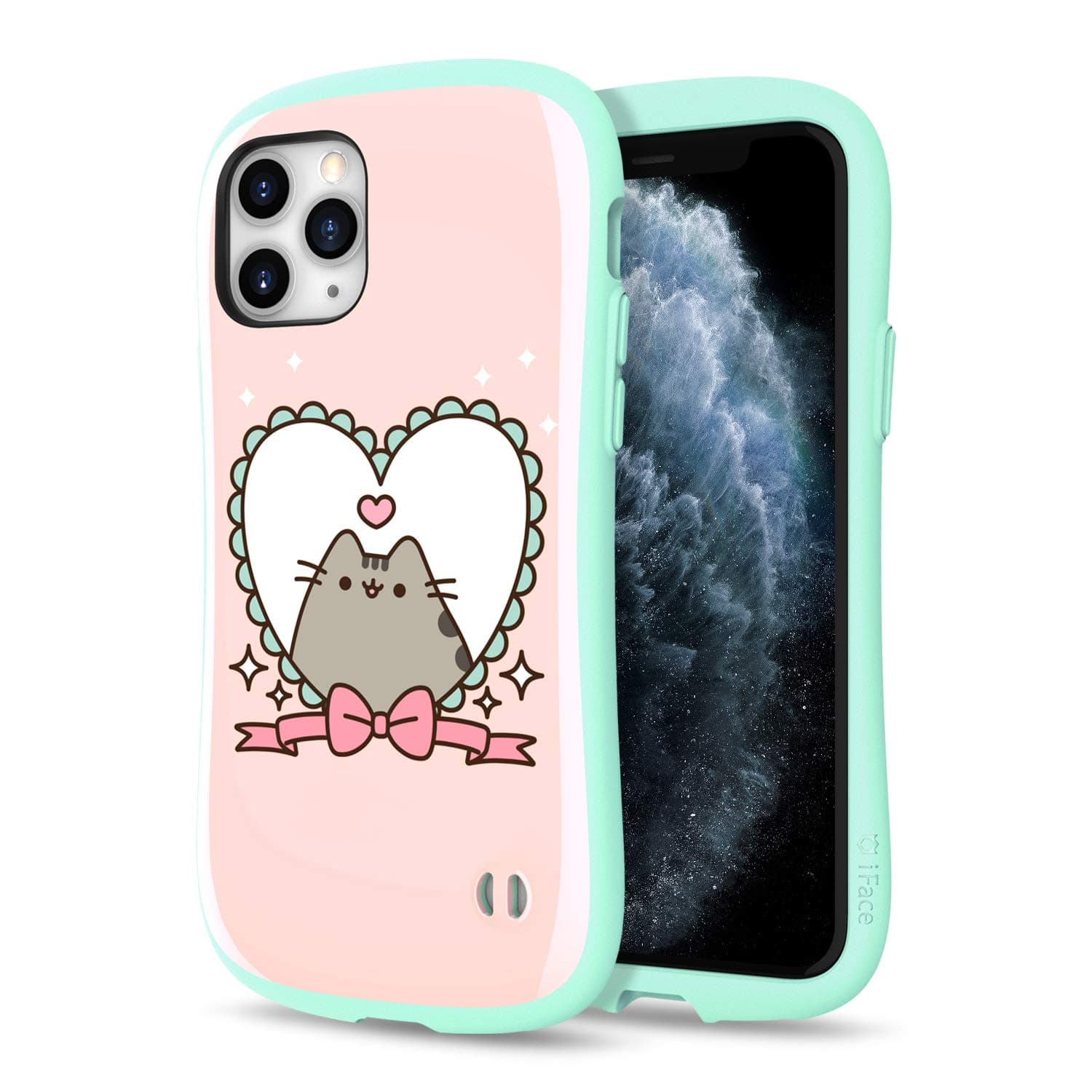 iFace x Pusheen First Class per iPhone 11 PRO - Custodia Protettiva [Guscio Rigido + Paraurti] Antiurto per Telefono [Sottoposta a Test di Caduta] Case iPhone 11 PRO – Pusheen in Un Cuore