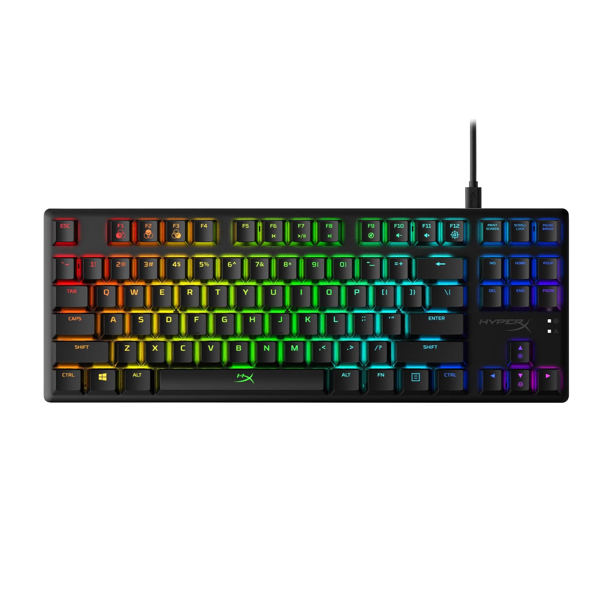 HyperX Alloy Origins Core - Tenkeyless Mechanical Gaming Keyboard, Software Controlled Light & Macro Customization, Compact Form Factor, RGB LED Backlit, Tactile HyperX Aqua Switch,Black
