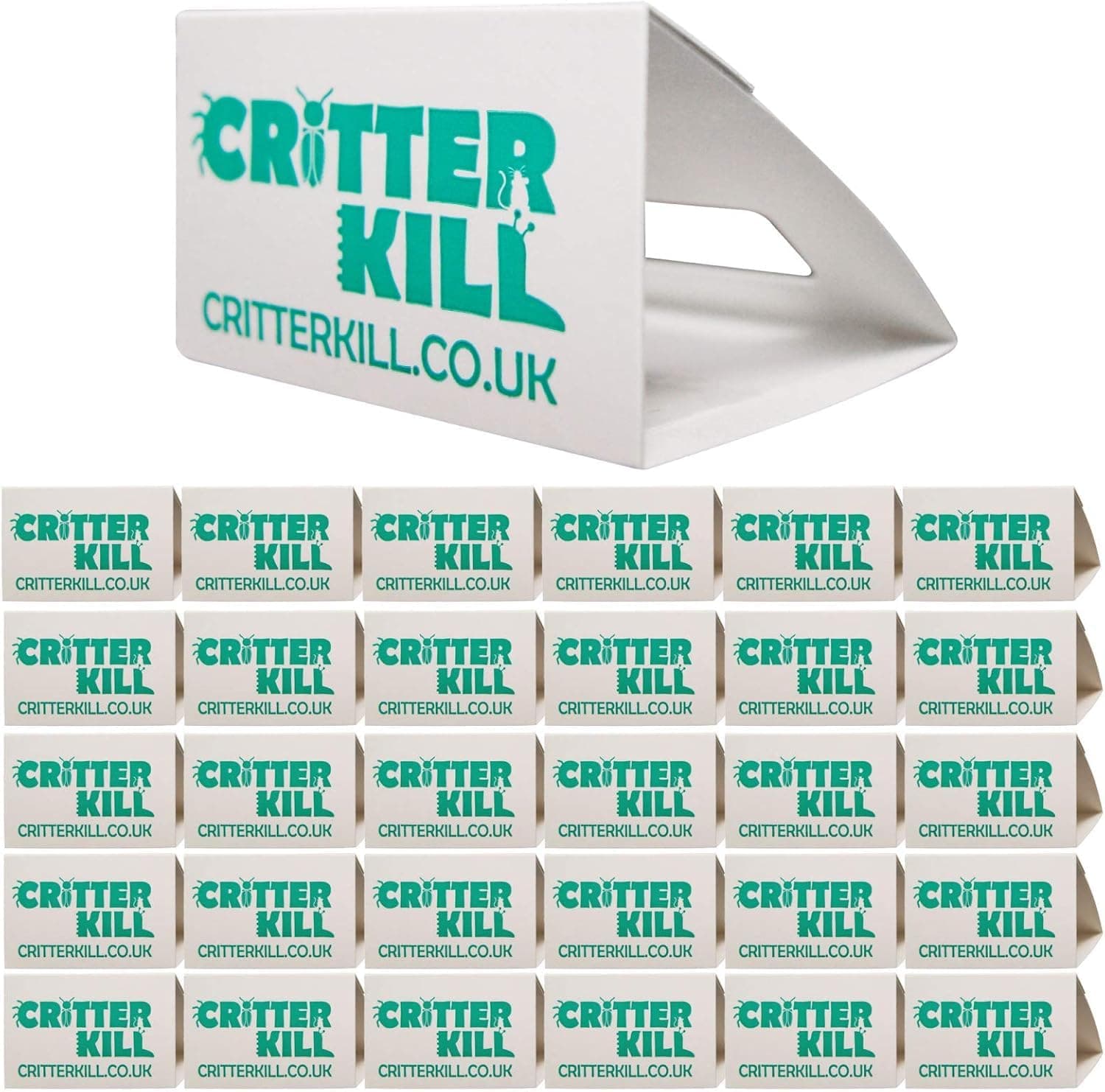 CritterKill Spider Trap 30 Pack - Spiders And Crawling Insect Killer Traps - Child And Pet Safe - Eco Friendly