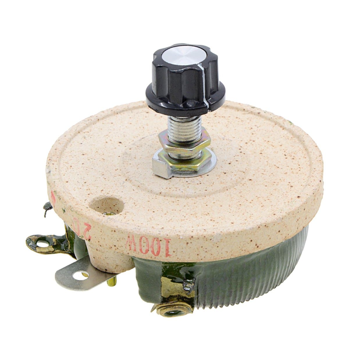 YXQ Ceramic Rheostat 100W 20 Ohm with Variable Taper Pot Cover Wirewound Rotary Power Resistor