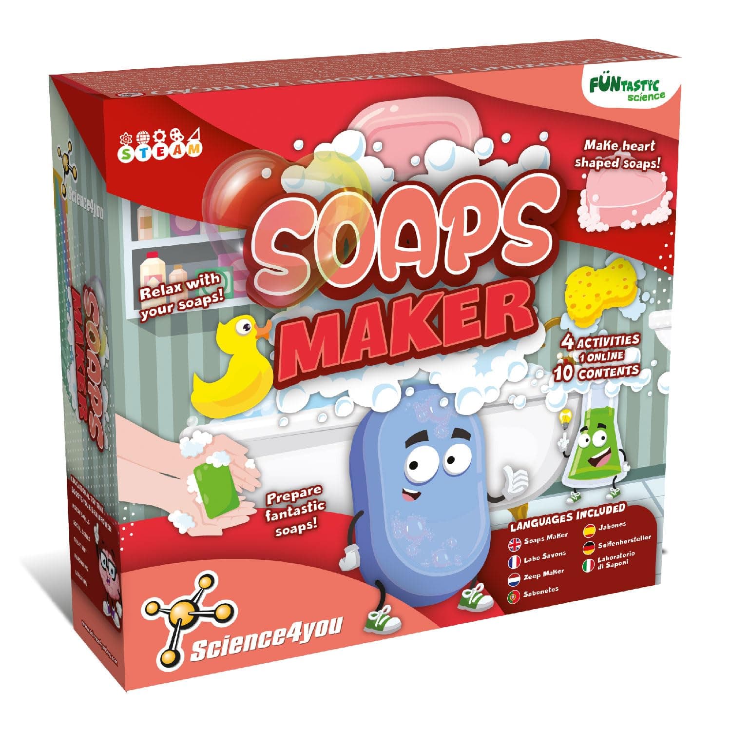 Science4you Soap Making Kit for Kids - Make your Own using Different Moulds - Educational Science, Stem Toy Children 7 8 9 10 11 12+ Age