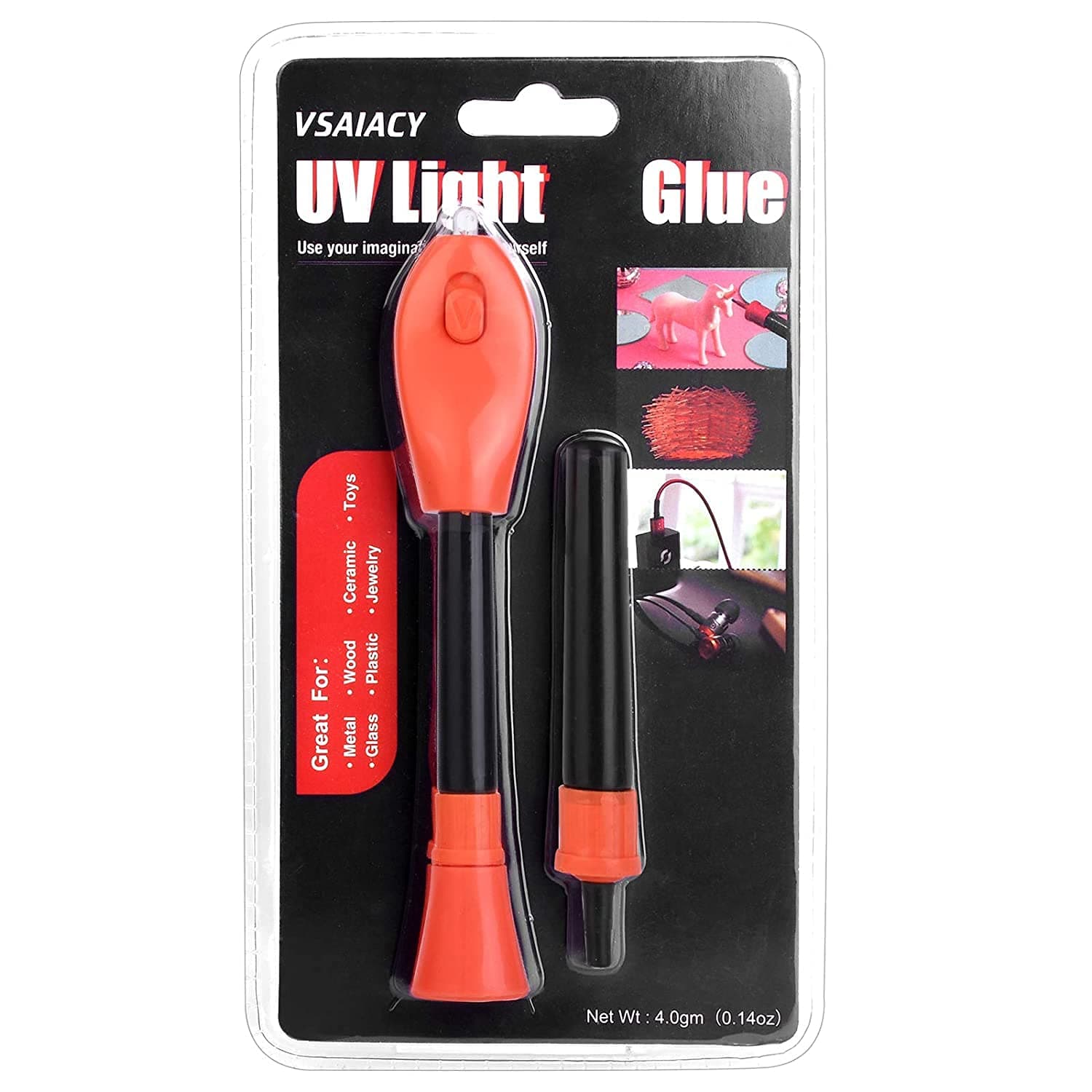 UV Glue kit with Light, UV Light Glue Pen Kit 5 Seconds Plastic Welder UV Light Repair Pen,Super Strong Bonding Tool,Clear Adhesive Liquid (One Pen+Refill Pen)