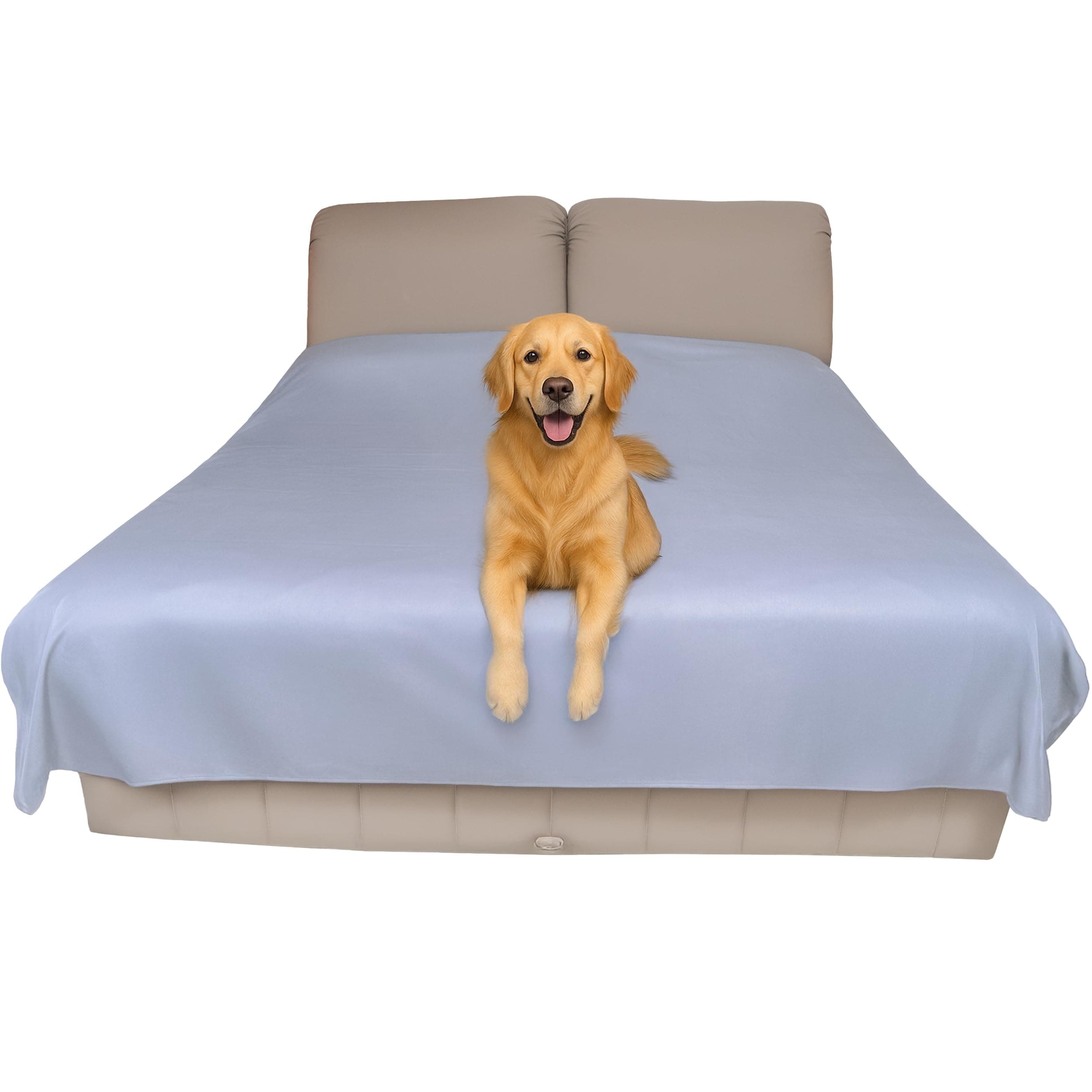 SILLY LEGACY Thin Reversible Waterproof Protective Bed Cover (King Size, 100 x 96 inch), for Pets, Babies; Incontinence, Dirt, Drool