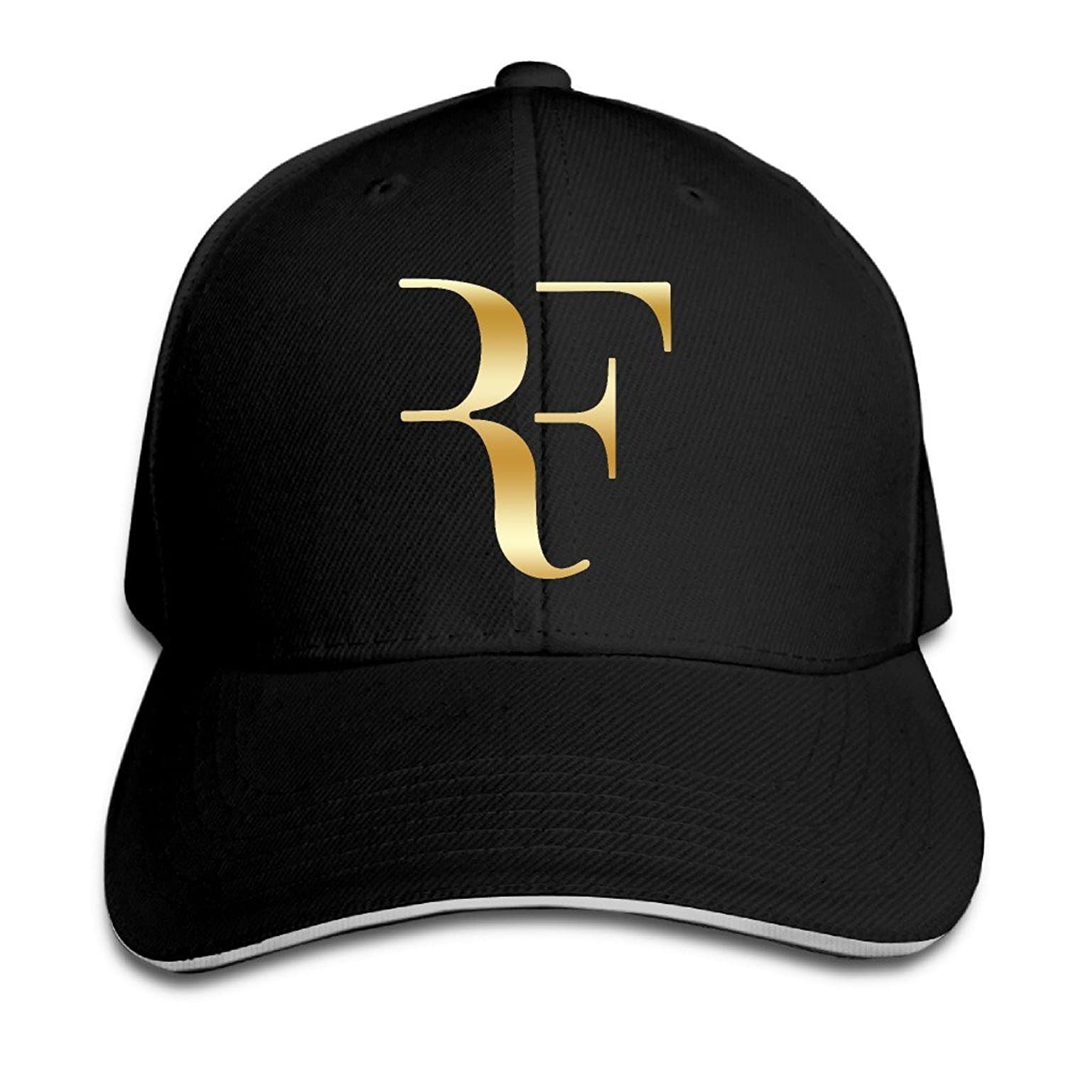 KMRR Roger Federer Gold Logo Flex Baseball Cap Black