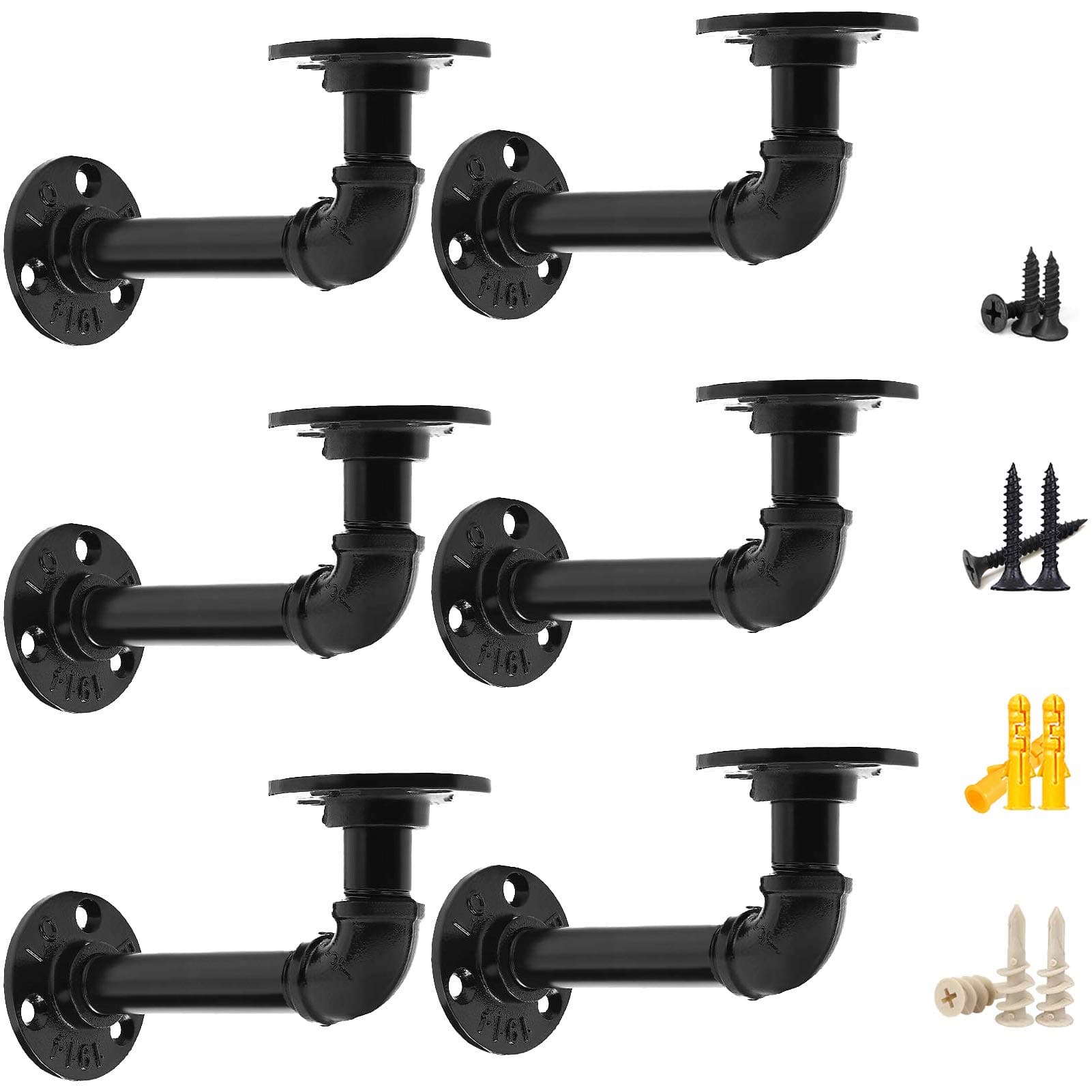 Industrial Pipe Shelf Brackets