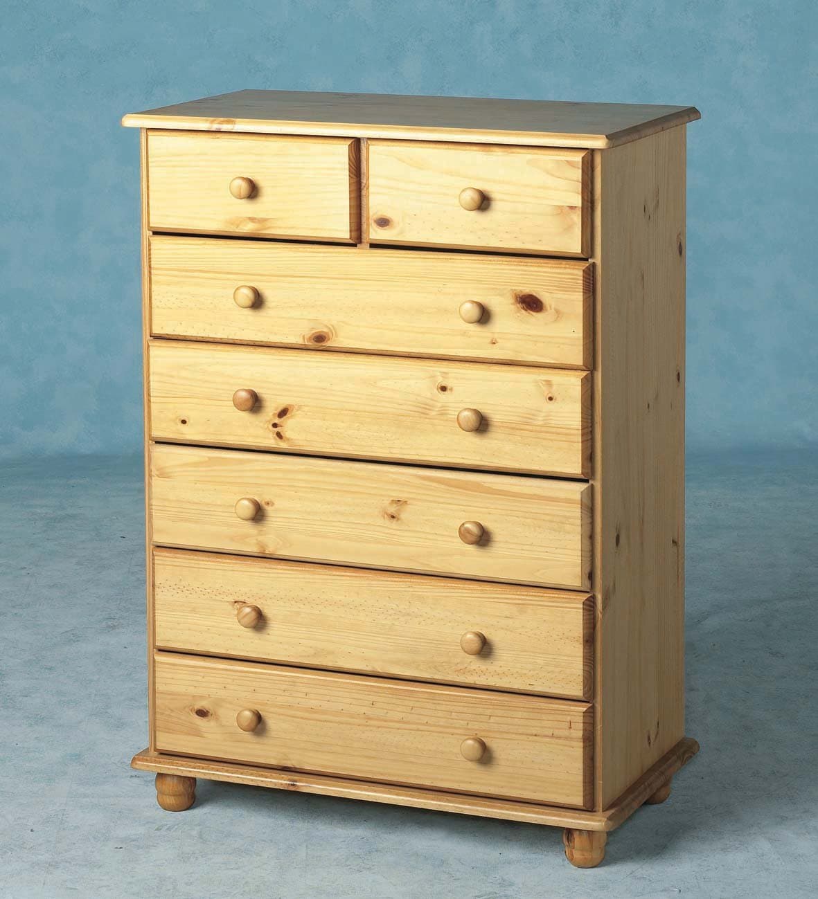 Sol Pine 5+2 Chest of Drawers