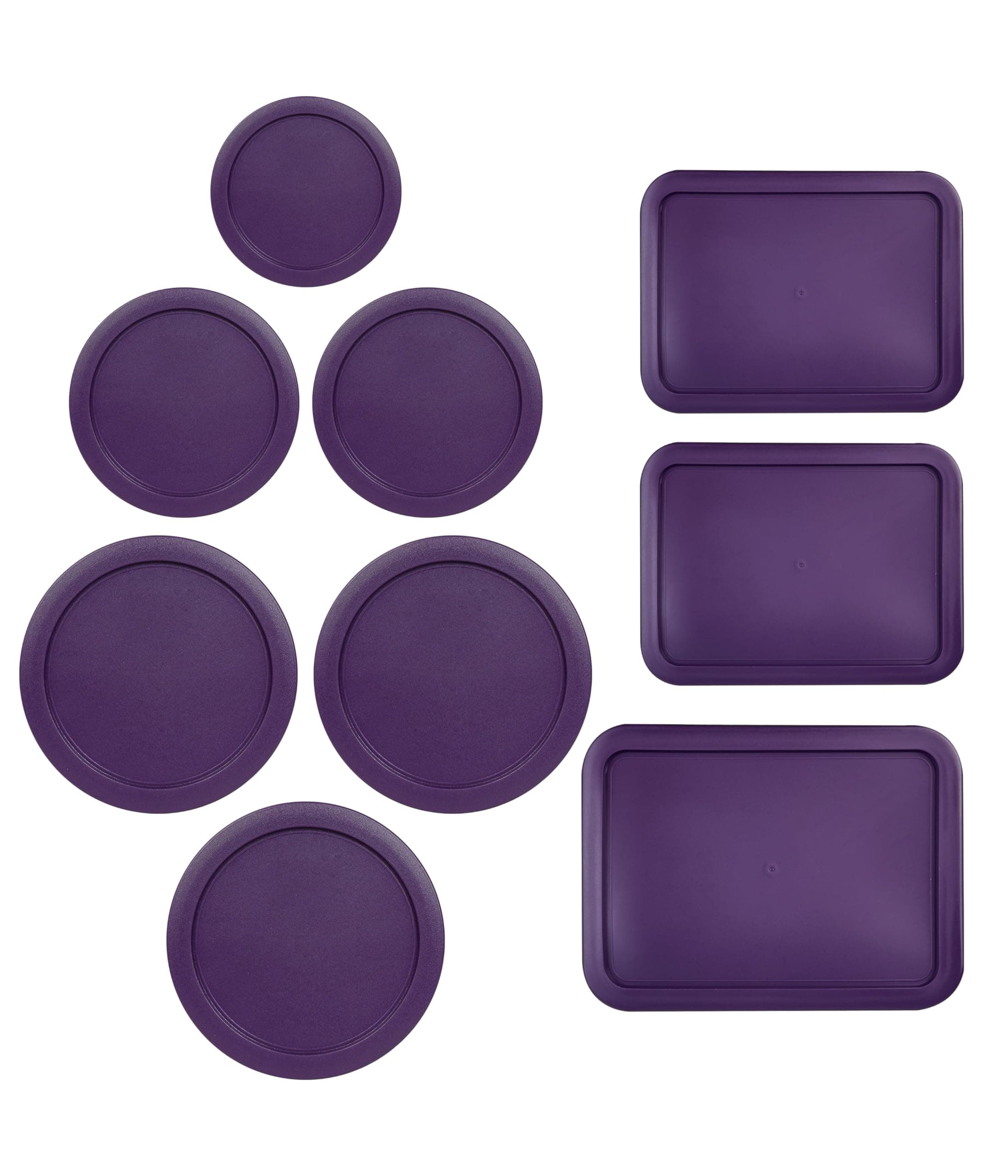 - Replacement Lids for Pyrex Glass Food Storage Containers Rectangular (1) 1-Cup (2) 2-Cup (2) 4-Cup (1) 7-Cup (2) 3-Cup (1) 6-Cup Round Rectangle (Purple)