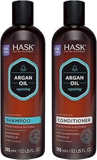 Argan Oil Repairing Shampoo + Conditioner Set | Color Safe, Sulfate-Free, Paraben-Free, Gluten-Free, Cruelty-Free, For All Hair Types | 12oz each