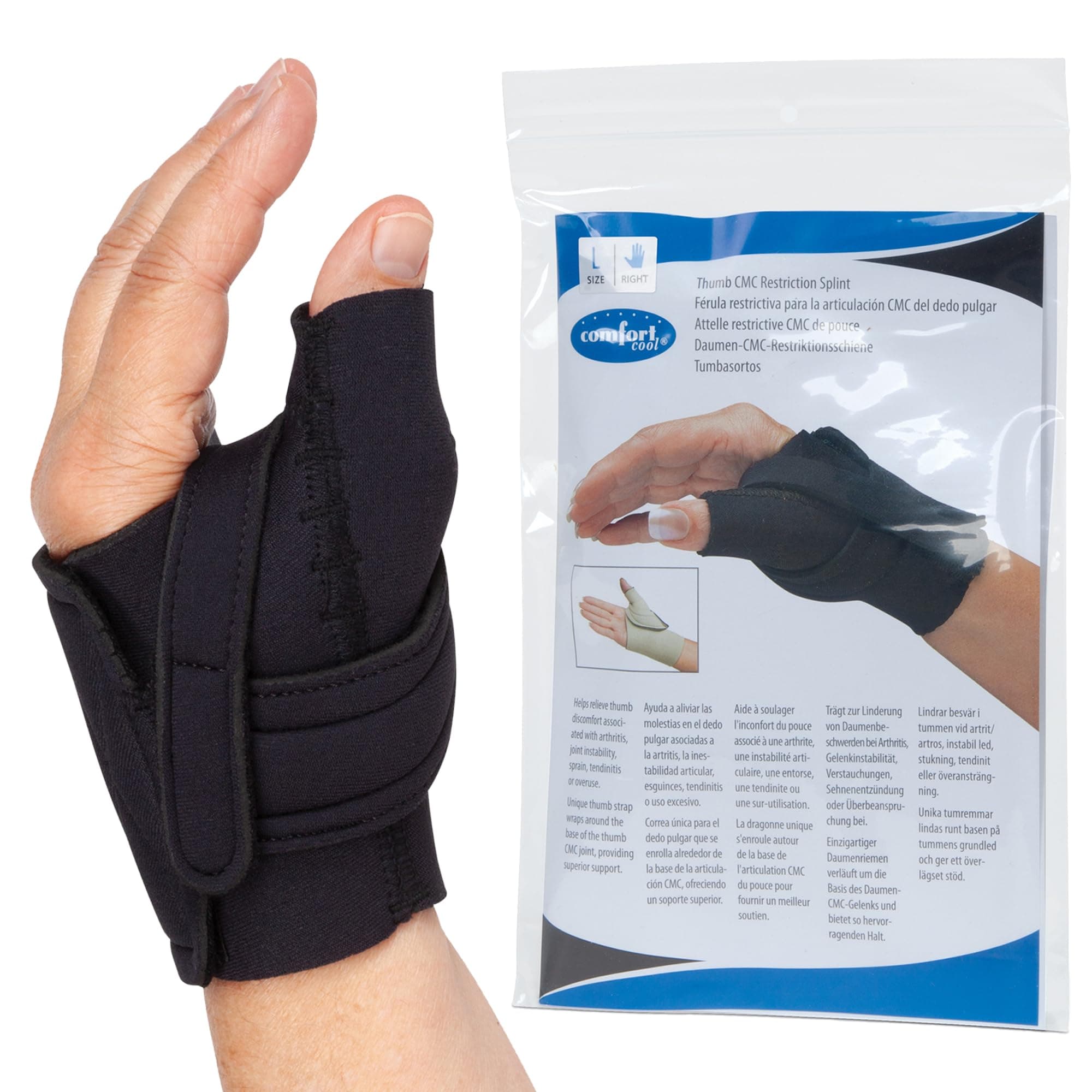 Comfort Cool Thumb CMC Restriction Splint - Size: Medium Plus+, Right - Model 55060603