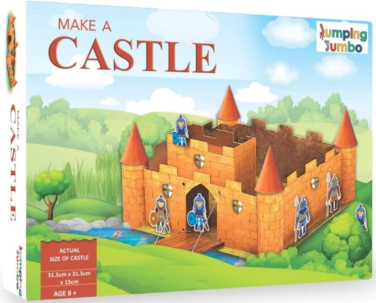 Jumping Jumbo Craft Kit Castle Construct and Paint Your Own Medieval Fortress, Birthday Gift for Kids