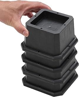 Bed Risers 2 Inch Heavy Duty, Square Furniture Frame Lift for Couch, Chair, Desk, Sofa and Bunk Bedpost, Set of 4