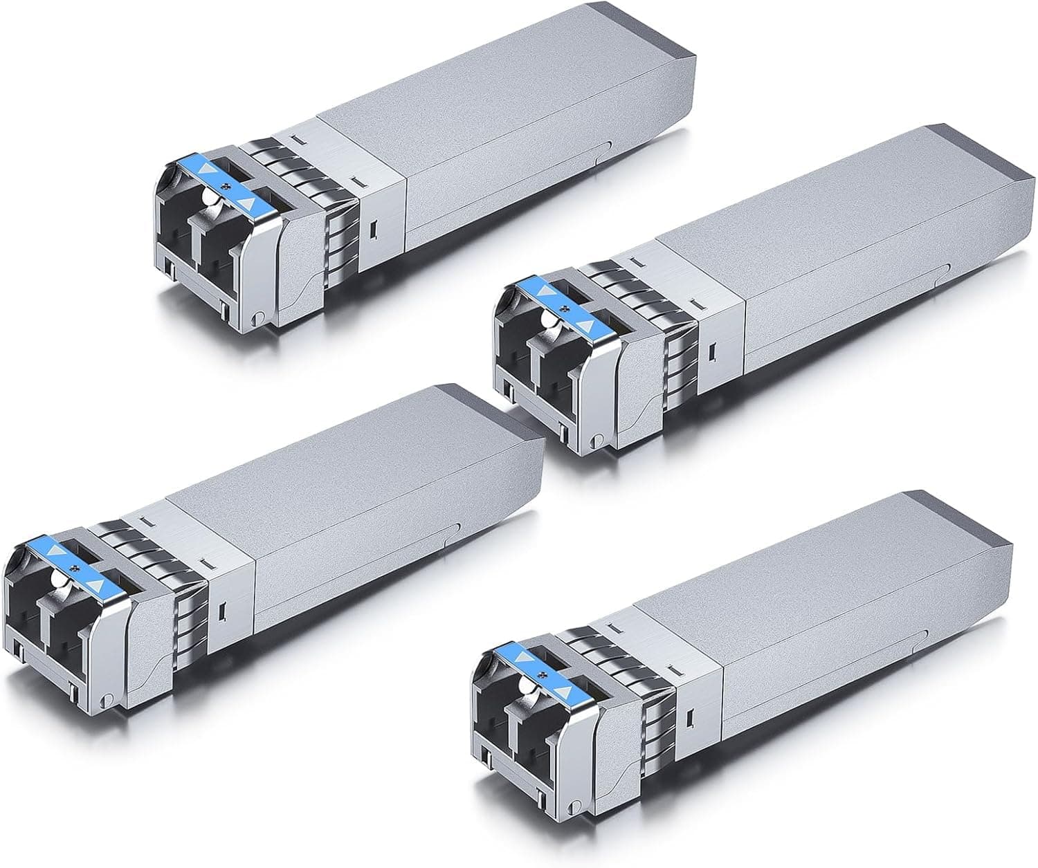[4 Pack 10Gb SFP+ LR Singlemode Module 10km, 10GBase-LR LC Transceiver Compatible for Cisco SFP-10G-LR, Meraki, Mikrotik, Ubiquiti UniFi UF-SM-10G, Netgear, Zyxel,Qnap,Synology,D-Link and more