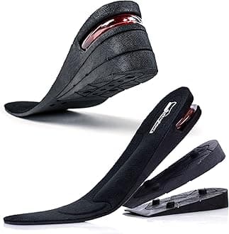 Shoe Lifts for Men and Women | Elevated, Cushioned Heel Inserts and Arch Support Insoles | Lifted, Supportive Comfort | and Breathable (2.75" Height) Black