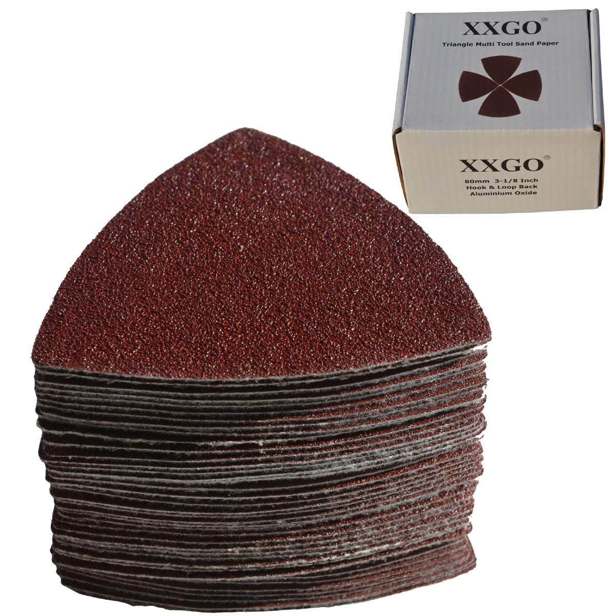XXGO 5 Pcs 3-1/8 Inch Triangle Multitool Sanding Pads