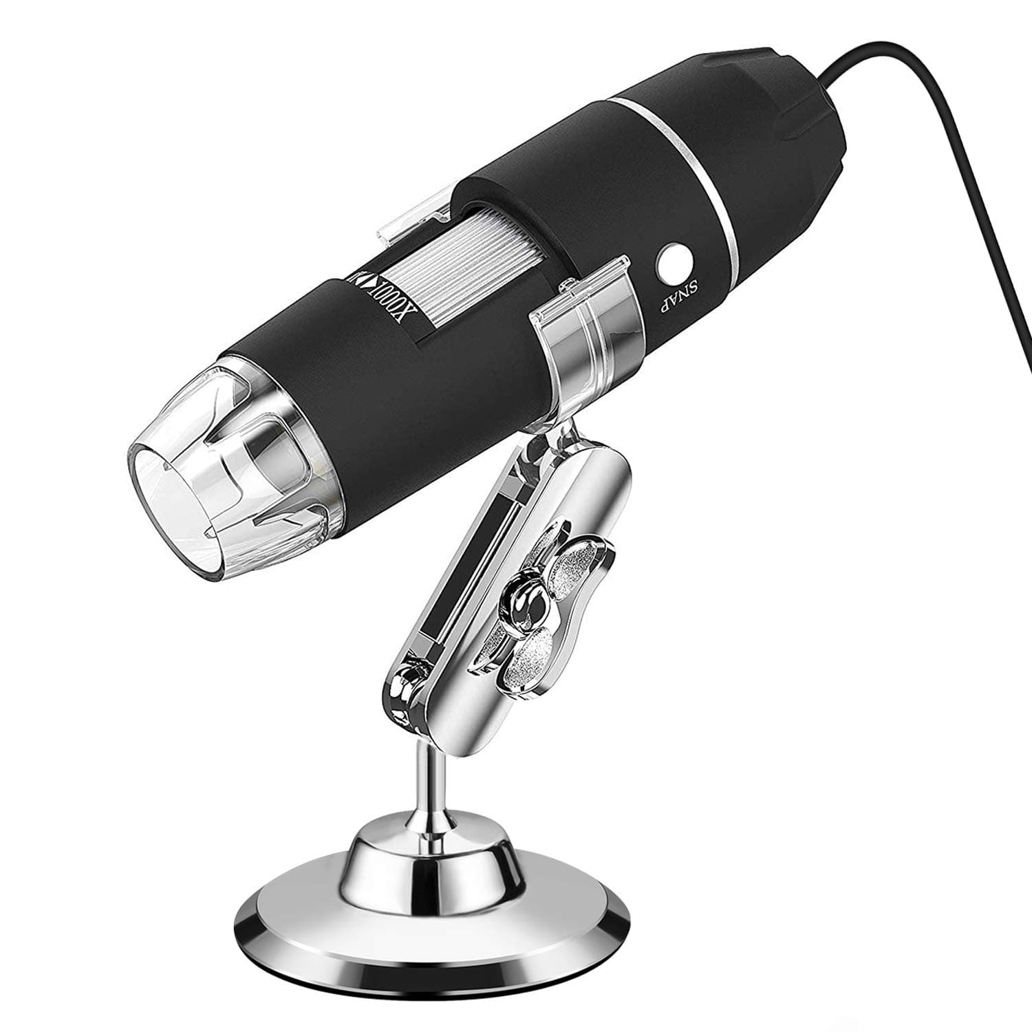 USB Microscope, VSATEN 3 in 1 Digital Microscope 50X-1000X Magnification Endoscope with 2.0MP CMOS, 8 Adjustable LEDs and Stand Holder for Android Smartphone, Tablet, Windows & MacBook OS Computer