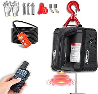 NEWTRY 3 in 1 Electric Hoist, Upgraded Infrared Limit Switch, 1100LBS Portable Electric Winch, 110volt Vertically & Horizontally Lifting