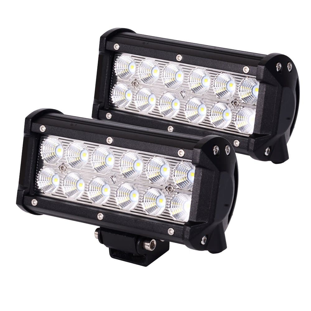 12 Volt Led Trailer Lights,6.5inch Led Light Bar 36W 2PACKS Super Bright Led Flood Lights Offroad Led Fog Light Boat SUV Motorcycle ATV