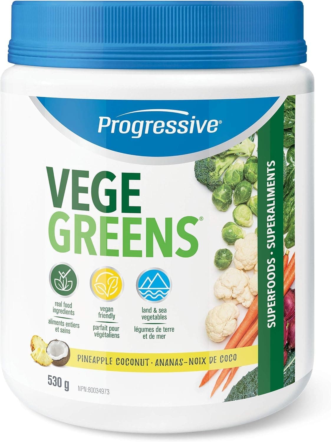 PROGRESSIVEVegeGreens 530g - Pineapple Coconut