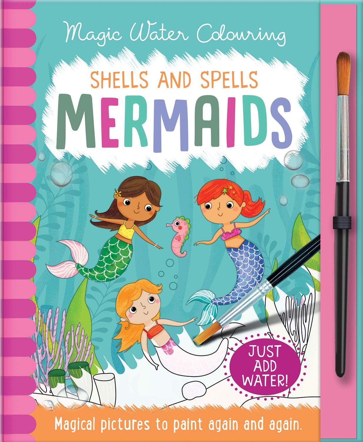 Shells and Spells - Mermaids, Mess Free Activity Book (Magic Water Colouring)