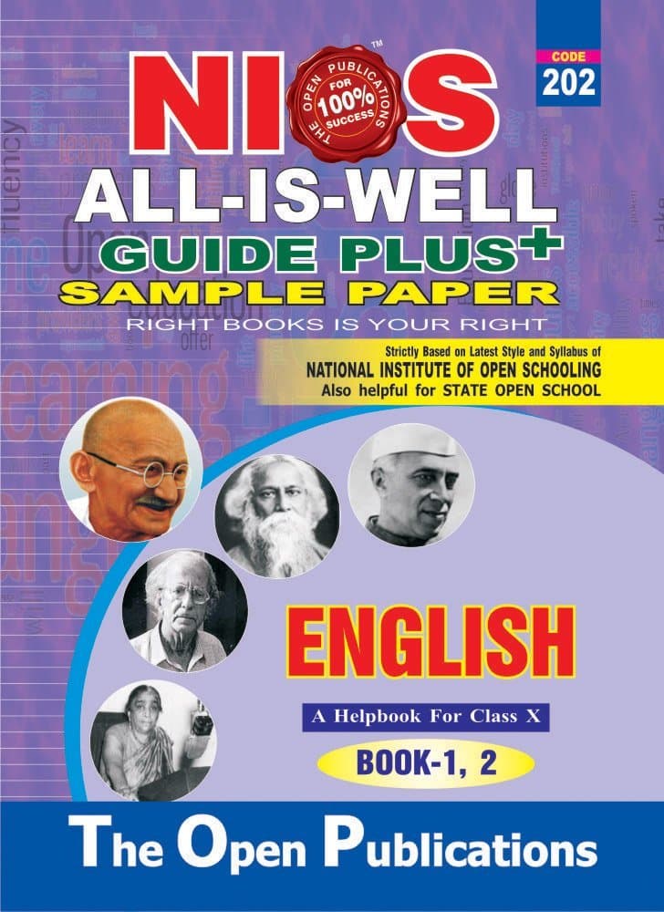 NIOS 202 English Class 10 - Guide & Sample Papers