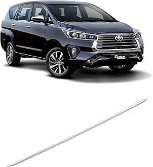 Empica Chrome Trunk Garnish for Car | Dicky Trim Rear Boot Patti Upper Compatible With Toyota Innova Crysta